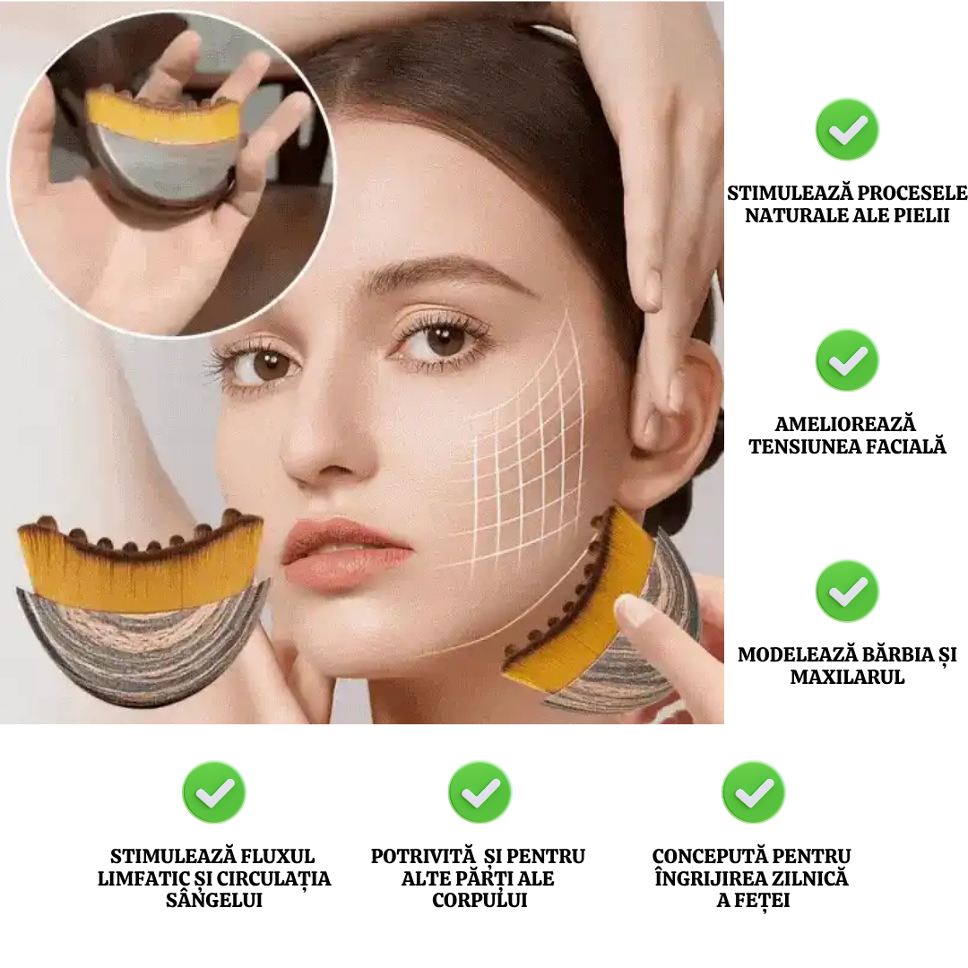 Perie Facială pentru Drenaj Limfatic
