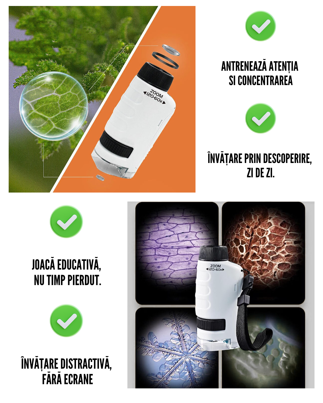 Microscop Portabil - Jucărie Educativă!